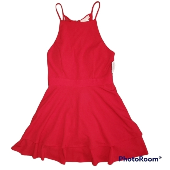 NWT Altar'd State Red Sequins Lace Tired Dress Size XL - Picture 1 of 6